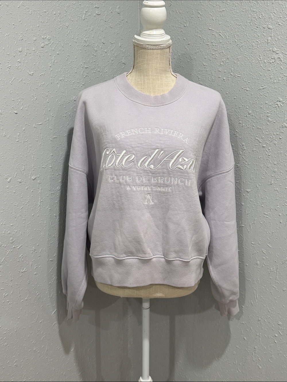 Abercrombie & Fitch French‎ Riviera Lavender Sweatshirt Size Large